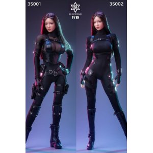 画像: 3STOYS 1/6 女性コスチューム ブラック ボディスーツ ＆ アクセサリー セット 2種 3S001 3S002 *お取り寄せ