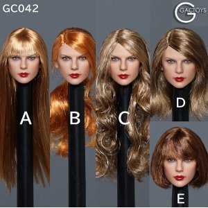 画像: GACTOYS 1/6 テイラー・スウィフト似 欧米女性ヘッド  5種 GC042 *お取り寄せ