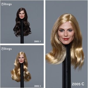 画像: Ziltoys 1/6 西洋女性 ヘッド Margot Head 3種 Z005 ハーレイクイン *予約