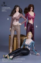 画像: SA Toys 1/6 フィギュア用 女性 長袖トップス ミニ丈 アニマル柄 ＆レギンスパンツ 3種 SA039 *お取り寄せ