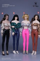 画像: SA Toys 1/6 フィギュア用 女性 ランタンスリーブトップス＆タイトパンツ 4種 SA033 *お取り寄せ