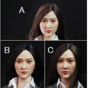 画像: HaHtoys 1/6 アジア女性ヘッド 3種 H002 *お取り寄せ　