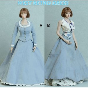 画像: Wolford Toys 1/6 ウェスタン レトロ ドレス 西部開拓時代 女性 ファッション 2種 WF-2021 *お取り寄せ