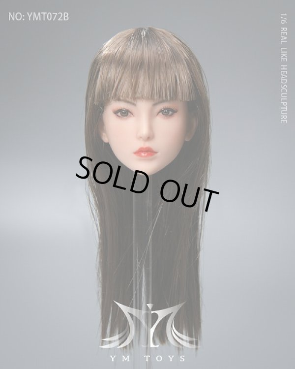 最高の品質のYMT070 A B C D Beauty Headsculpt 6スケール 植毛 女性ヘッド ぬいぐるみ・人形 