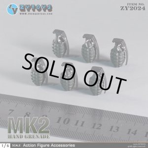 画像: ZYTOYS 1/6 ZY2024 MK2 Hand Grenade / アメリカ MK2 パイナップル 手りゅう弾 フィギュア用 *予約