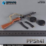 画像: ZYTOYS 1/6 ZY2021 PPSH41 Gun / ソ連 ペーペーシャ・ソーラクアジーン 短機関銃 フィギュア用 *お取り寄せ