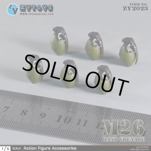 画像: ZYTOYS 1/6 ZY2023 M26 Hand Grenade / アメリカ M26 レモン グレネード フィギュア用 *予約