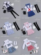 画像: CDToys 1/6 CD031-S 女学生 スクールユニフォーム ショート / Sailor Short Skirt Suit Set フィギュア用 6種  *お取り寄せ