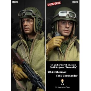 画像: FacePoolFigure 1/6 アメリカ第2機甲師団シャーマン戦車長 “ウォーダディー” フューリー アクションフィギュア 2種 FP009AB *お取り寄せ