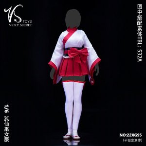 画像: VSTOYS 1/6 狐仙 巫女 コスチューム セット アクションフィギュア用 22XG95 *予約