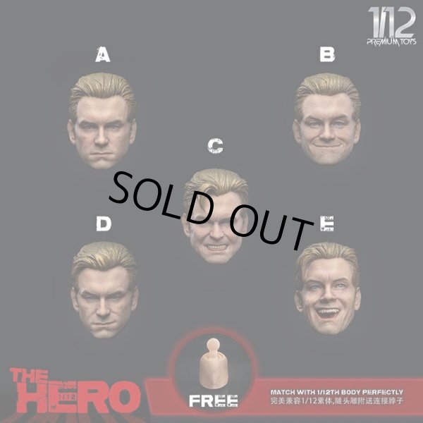 画像1: Premium Toys 1/12 THE HERO 表情 ヘッド アクションフィギュア用 5種 *予約