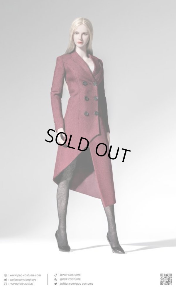 POP COSTUME X38 1/6 女性フィギュア用 アシンメトリー コート