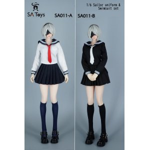 画像: SA Toys 1/6 セーラー服 ＆ スクール水着 セット 女性フィギュア用 2種 SA011 *お取り寄せ