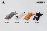 画像: JXK Studio 1/6 うつ伏せお昼寝猫 ーマット付き 4種 JXK186 *お取り寄せ