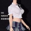 画像10: Custom 1/6 女性用 ちょうちん袖 ショート丈 シャツ 、リボンタイ等 9種 アクションフィギュア用 *予約