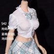 画像11: Custom 1/6 女性用 ちょうちん袖 ショート丈 シャツ 、リボンタイ等 9種 アクションフィギュア用 *予約