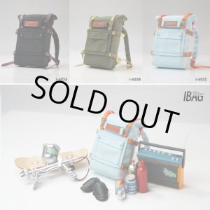 画像: i-bag 1/6 スケートボード バックパック セット i-b03 3種 *予約