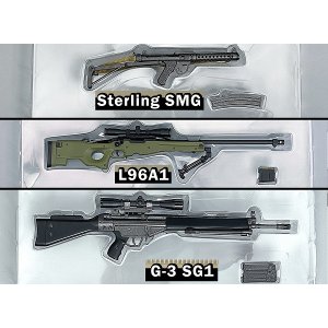 画像: MIX-A 1/6 マシンガン ライフル アクションフィギュア用 ( SMG / L96A1 / L96A1 ) 3種 *予約