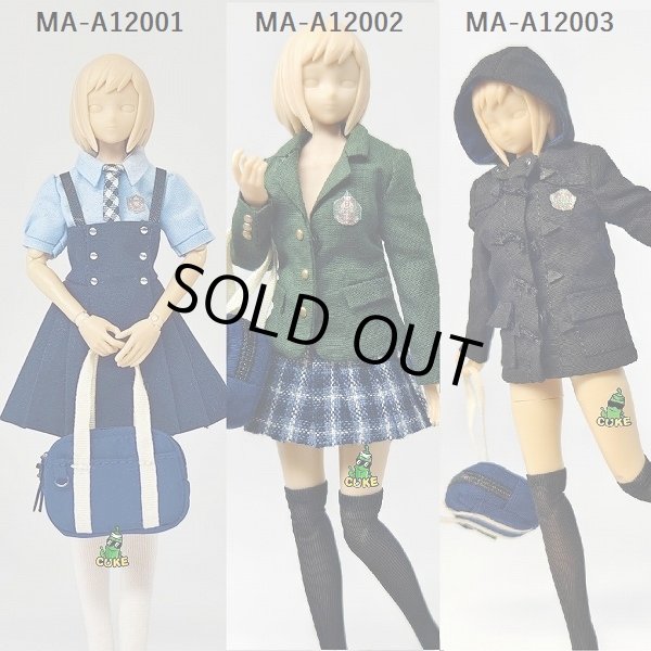 画像1: CUKE TOYS 1/6 MA-A12001 / MA-A12002 / MA-A12003 ガール スクール ユニフォーム Machine Girl Suit セット 3種 *予約