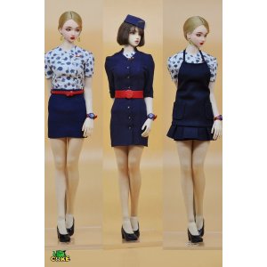 画像: CUKE TOYS 1/6 客室乗務員 キャビンアテンダント CA 制服 セット MA-022 *予約