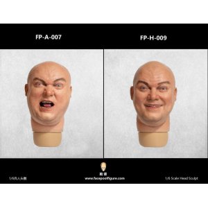画像: Facepoolfigure 1/6 白人 太め 男性 表情 ヘッド 2種 FP-A-007 FP-H-009 *予約