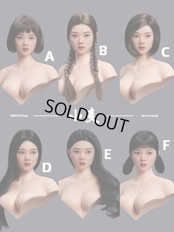 画像1: YMTOYS 1/6 アジアン フィメール 女性 “ 小麦 ” ヘッド 眼球可動 6種 YMT108 *予約 