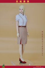 画像: CUKE TOYS 1/6 Q航空 客室乗務員 キャビンアテンダント CA 制服 sky blue セット MA-032 *予約