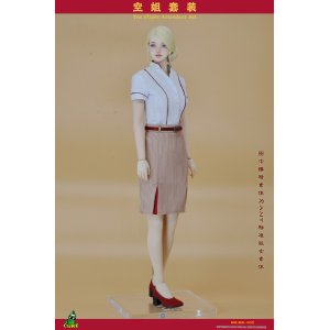 画像: CUKE TOYS 1/6 Q航空 客室乗務員 キャビンアテンダント CA 制服 sky blue セット MA-032 *予約