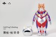 画像14: 偶蛙× JXK 16cm カエルの着ぐるみ 猫 ウルトラフロッグ ソフビ フィギュア OW03 *予約