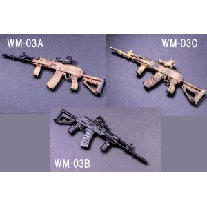 画像: HASUKI 1/12 AK-12 ウェポン アクセサリセット 3種 WM-03A / WM-03B / WM-03C アクションフィギュア用 *予約