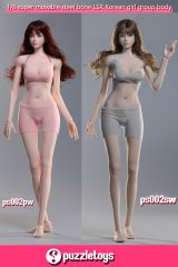 画像: Puzzletoys 1/6 シームレス女性素体 Super Movable Steel Bone LSR Korean Girl Group 女性ヘッド付き 眼球可動 アクションフィギュア ボディ 白肌 小麦肌 ps002pw ps002sw 2種 *予約