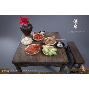 画像: Twelve o'clock 1/6 水滸伝 呉用 宴 酒席 料理 卓 椅子 テーブル セット T-018C *予約