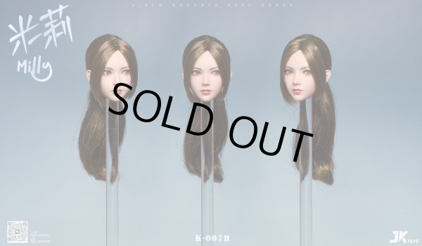 JKTOYS 1/6 アジアン 女性ヘッド ミリー 眼球可動 K-007 A B C