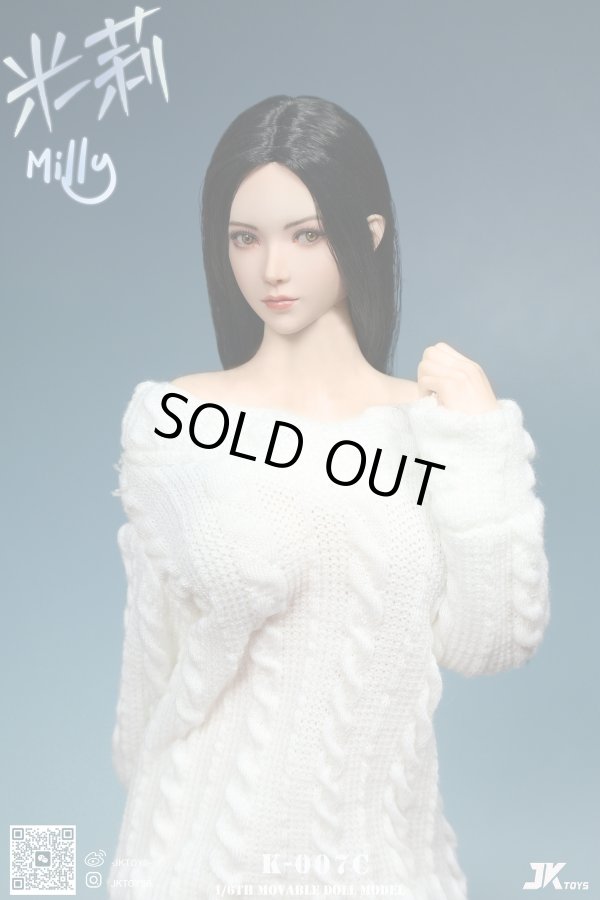 JKTOYS 1/6 アジアン 女性ヘッド ミリー 眼球可動 K-007 A B C