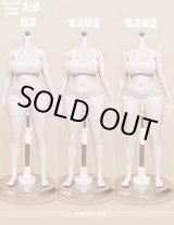 画像: Prime Doll Toys 1/6 アーティキュレーテッド プラチナシリコン 女性素体 可動フィギュア ボディ S2シリーズ 【白肌 ぽっちゃり】 3種 *予約 