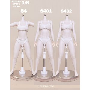 画像: Prime Doll Toys 1/6 アーティキュレーテッド プラチナシリコン 女性素体 可動フィギュア ボディ S4シリーズ 【白肌 スリム】 3種 *予約 