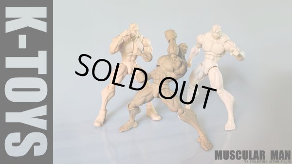 画像1: K-Toys 1/12 マスキュラーマン アクションフィギュア ボディ 男性素体 3種 KT001 *予約
