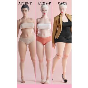 画像: WORLD BOX 1/6 ガールズボディ プラスサイズ AT218 ペール ライトタン / 女性アウトフィット CA023 *予約
