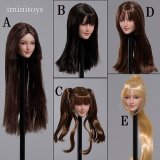 画像: Iminitoys 1/6 ビューティフル ガール 5種 ヘッド M027 眼球可動 *予約