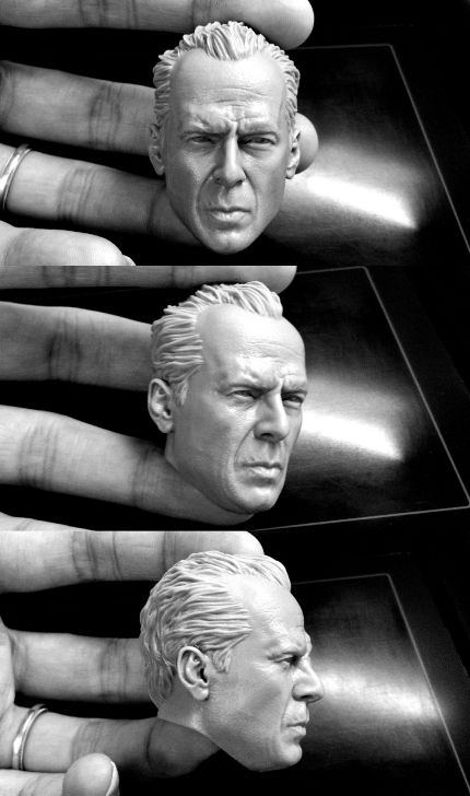 画像2: カスタム "Mcclane"- unpainted Head Sculpt  1/6  *お取り寄せ