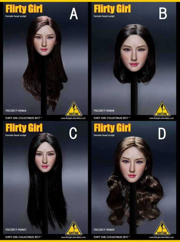 画像1: Flirty Girl　1/6　アジア女性ヘッド　4種　FGC2017-HS46　*お取り寄せ