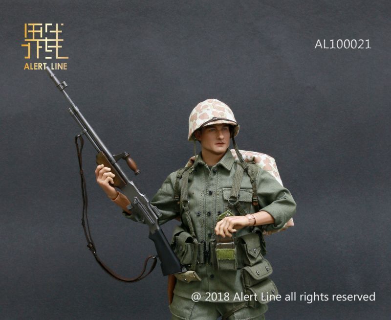 Alert Line 1/6 WWII 米海兵隊 USMC ブローニングM1918 