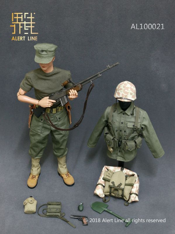 Alert Line 1/6 WWII 米海兵隊 USMC ブローニングM1918 