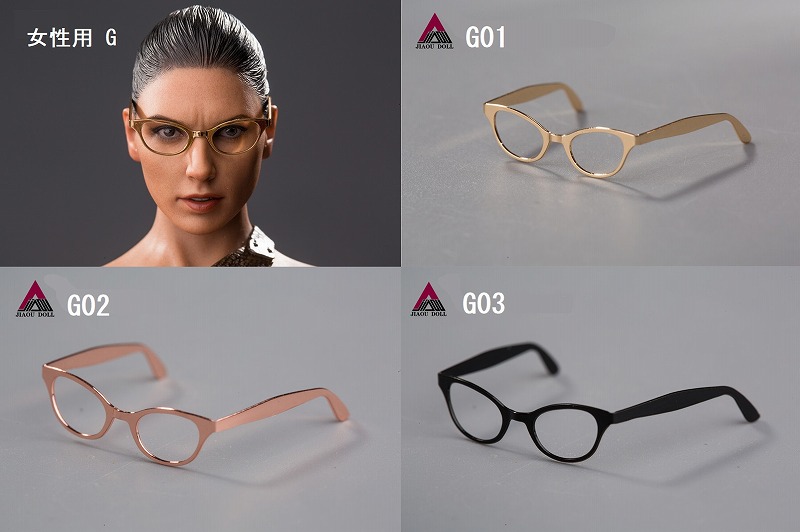 JIADOLL 1/6 メガネ 眼鏡 Metal Glasses Hipster 女性用 男性用 *予約 