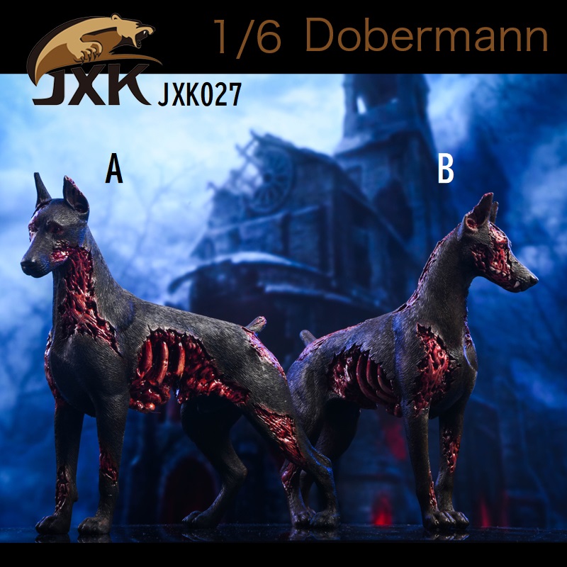 Jxk Studio 1 6 ゾンビ ドーベルマン ドッグ 犬 2種 Jxk027 お取り寄せ 1 6フィギュア通販専門店 トレジャートイズ