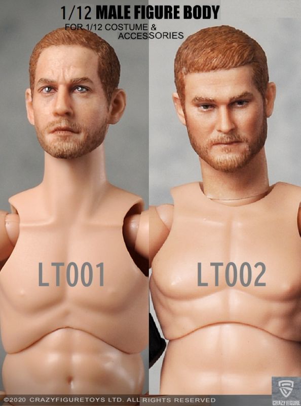 Multi Joint Movable 1/12 Scale Male Body With Neck (LT002)