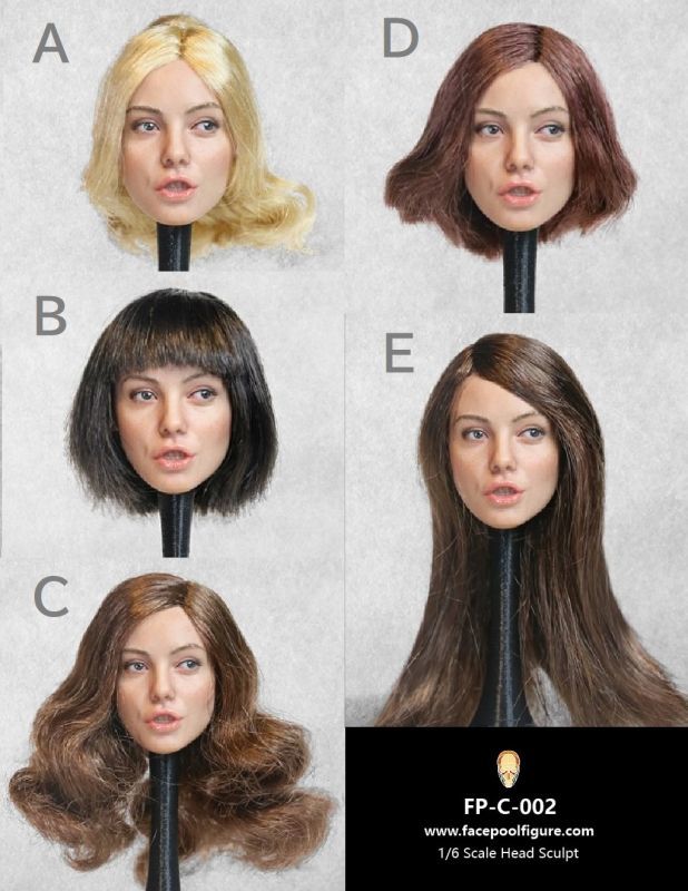 画像1: Facepoolfigure 1/6 女性ヘッド 表情 ユニーク 5種 FP-C-002 *お取り寄せ