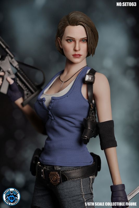 Super Duck 1 6 Set063 Biochemical Female Swat ジル ヘッド コスチュームセット ビデオゲーム Ver 女性フィギュア用 Resident Evil バイオハザード Jill ジルバレンタイン