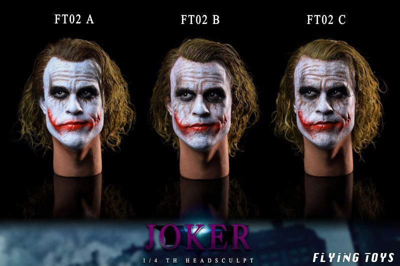 FLYING TOYS 1/4 FT02 ジョーカー ヘッド 植毛タイプ Joker 3種 