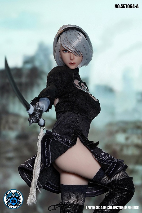 Super Duck ニーアオートマタ 2B フィギュア 1/6 ドール 2体